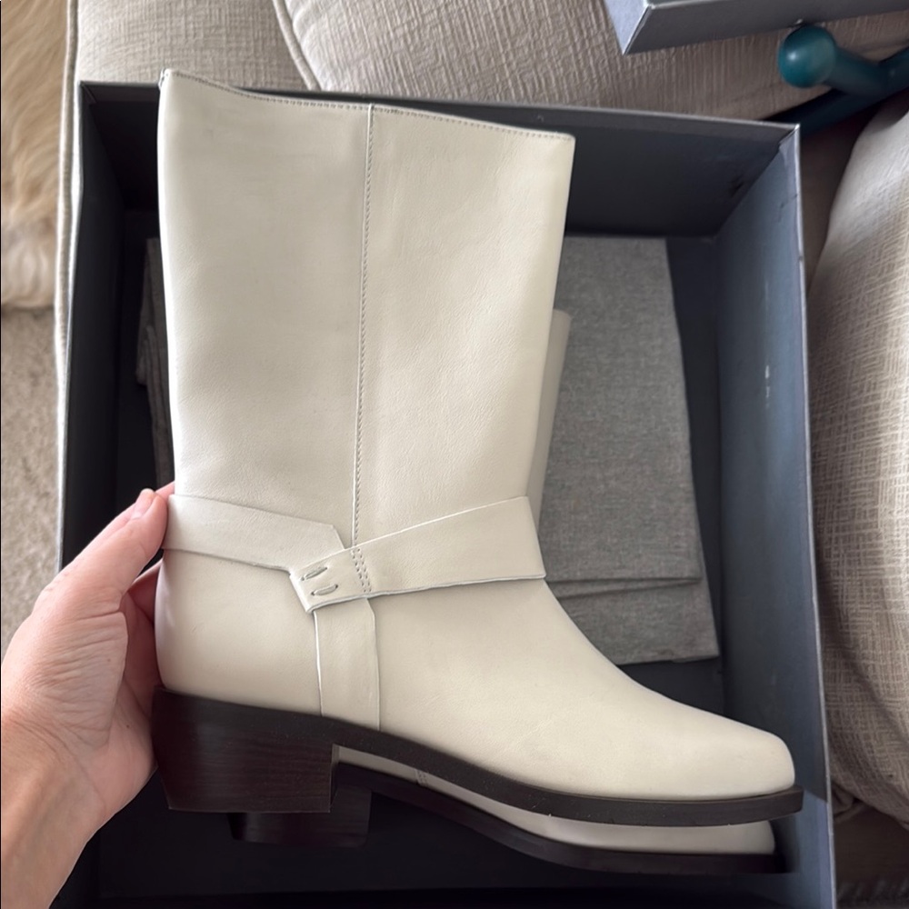 Aquatalia Off White Ankle Boots